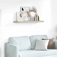 vidaXL Svävande vägghylla ek 90x23,5x3,8 cm MDF