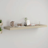 vidaXL Svävande vägghylla ek 90x23,5x3,8 cm MDF