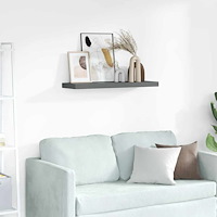 vidaXL Tavellist 2 st grå 80x9x3 cm MDF