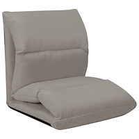 vidaXL Golvstol vikbar ljusgrå mikrofiber