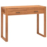 vidaXL Skrivbord med 2 lådor 100x40x75 cm teak