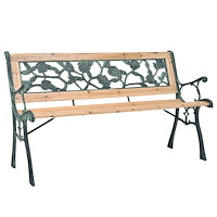 vidaXL Trädgårdsbänk 122 cm trä