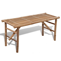 vidaXL Hopfällbar trädgårdsbänk 118 cm bambu
