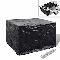 vidaXL Överdrag för trädgårdsmöbler med 8 öljetter 113 x 113 x 73 cm