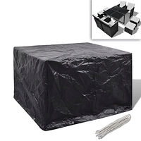 vidaXL Överdrag för trädgårdsmöbler med 8 öljetter 113 x 113 x 73 cm