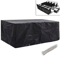 vidaXL Överdrag för trädgårdsmöbler med 8 öljetter 229 x 113 x 73 cm