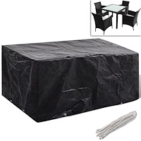 vidaXL Överdrag till trädgårdsmöbler 8 öljetter 180 x 140 x 90 cm