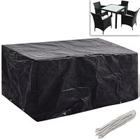 vidaXL Överdrag till trädgårdsmöbler 8 öljetter 180 x 140 x 90 cm