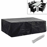 vidaXL Överdrag till trädgårdsmöbler 8 öljetter 300 x 140 x 90 cm