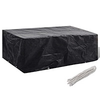 vidaXL Överdrag för trädgårdsmöbler med 8 öljetter 200 x 160 x 70 cm