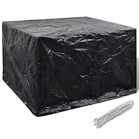 vidaXL Överdrag till trädgårdsmöbler 8 öljetter 135 x 135 x 90 cm