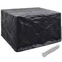 vidaXL Överdrag till trädgårdsmöbler 8 öljetter 135 x 135 x 90 cm