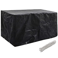 vidaXL Överdrag till trädgårdsmöbler 8 öljetter 180x70x90 cm