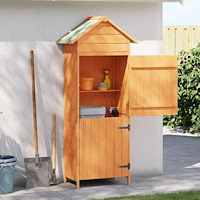 vidaXL Trädgårdsskåp 42,5x64x190 cm brun