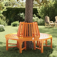 vidaXL Trädbänk Ø 160 cm trä