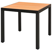 vidaXL Trädgårdsbord brun 80x80x74 cm aluminium och WPC