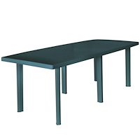 vidaXL Trädgårdsbord grön 210x96x72 cm plast