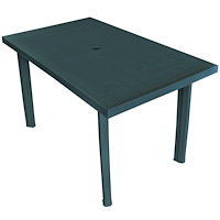 vidaXL Trädgårdsbord grön 126x76x72 cm plast