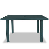 vidaXL Trädgårdsbord grön 126x76x72 cm plast