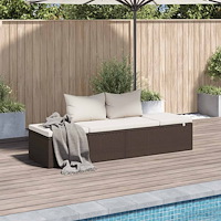 vidaXL Solsäng 195x60 cm konstrotting brun