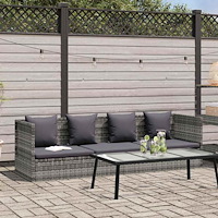 vidaXL Solsäng 200x60 cm konstrotting grå