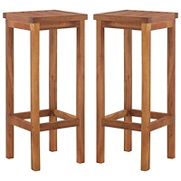 vidaXL Barstolar 2 st massivt akaciaträ