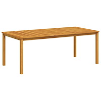 vidaXL Trädgårdsbord 200x100x74 cm massivt akaciaträ
