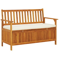 vidaXL Förvaringsbänk för trädgården akaciaträ 120x63x84 cm