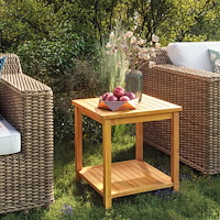 vidaXL Sidobord massivt akaciaträ 45x45x45 cm