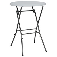 vidaXL Hopfällbart barbord vit 80x110 cm HDPE