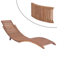 vidaXL Hopfällbar solsäng massiv teak