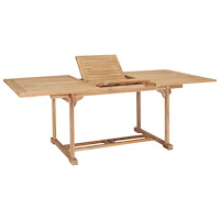 vidaXL Trädgårdsbord utdragbart 150-200x100x75 cm massiv teak