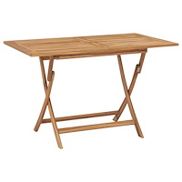vidaXL Hopfällbart trädgårdsbord 120x70x75 cm massivt teakträ