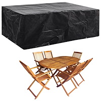 vidaXL Överdrag för trädgårdsmöbler 8 öljetter 242x162x100 cm