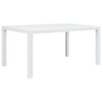 vidaXL Trädgårdsbord vit 150x90x72 cm konstrotting