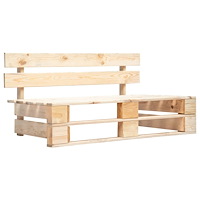 vidaXL Pallbänk för trädgården trä