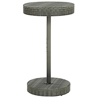 vidaXL Trädgårdsbord grå 60,5x106 cm konstrotting
