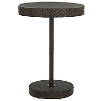 vidaXL Trädgårdsbord brun 75,5x106 cm konstrotting