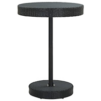 vidaXL Trädgårdsbord svart 75,5x106 cm konstrotting