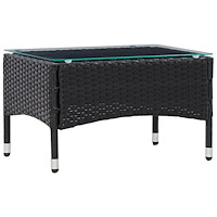vidaXL Soffbord svart 60x40x36 cm konstrotting