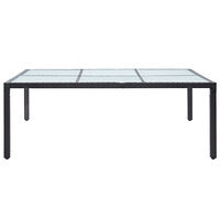vidaXL Matbord för trädgården svart 200x150x74 cm konstrotting