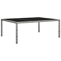 vidaXL Matbord för trädgården grå 200x150x74 cm konstrotting