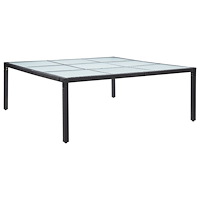 vidaXL Trädgårdsbord svart 200x200x74 cm konstrotting