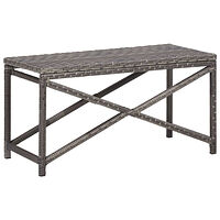 vidaXL Trädgårdsbänk 80 cm konstrotting grå