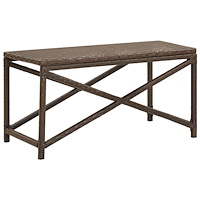 vidaXL Trädgårdsbänk 80 cm konstrotting brun