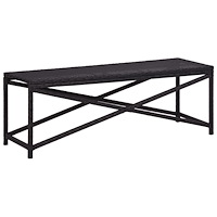 vidaXL Trädgårdsbänk 120 cm konstrotting svart