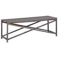 vidaXL Trädgårdsbänk 120 cm konstrotting grå