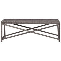 vidaXL Trädgårdsbänk 120 cm konstrotting grå