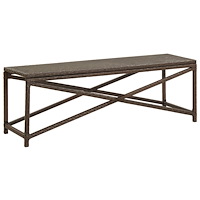 vidaXL Trädgårdsbänk 120 cm konstrotting brun