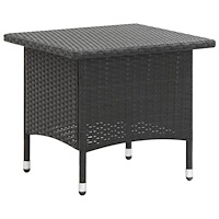 vidaXL Trädgårdsbord svart 50x50x47 cm konstrotting